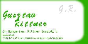 gusztav rittner business card